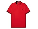 Fred Perry Abstract Collar Polo Shirt Jester Red LG