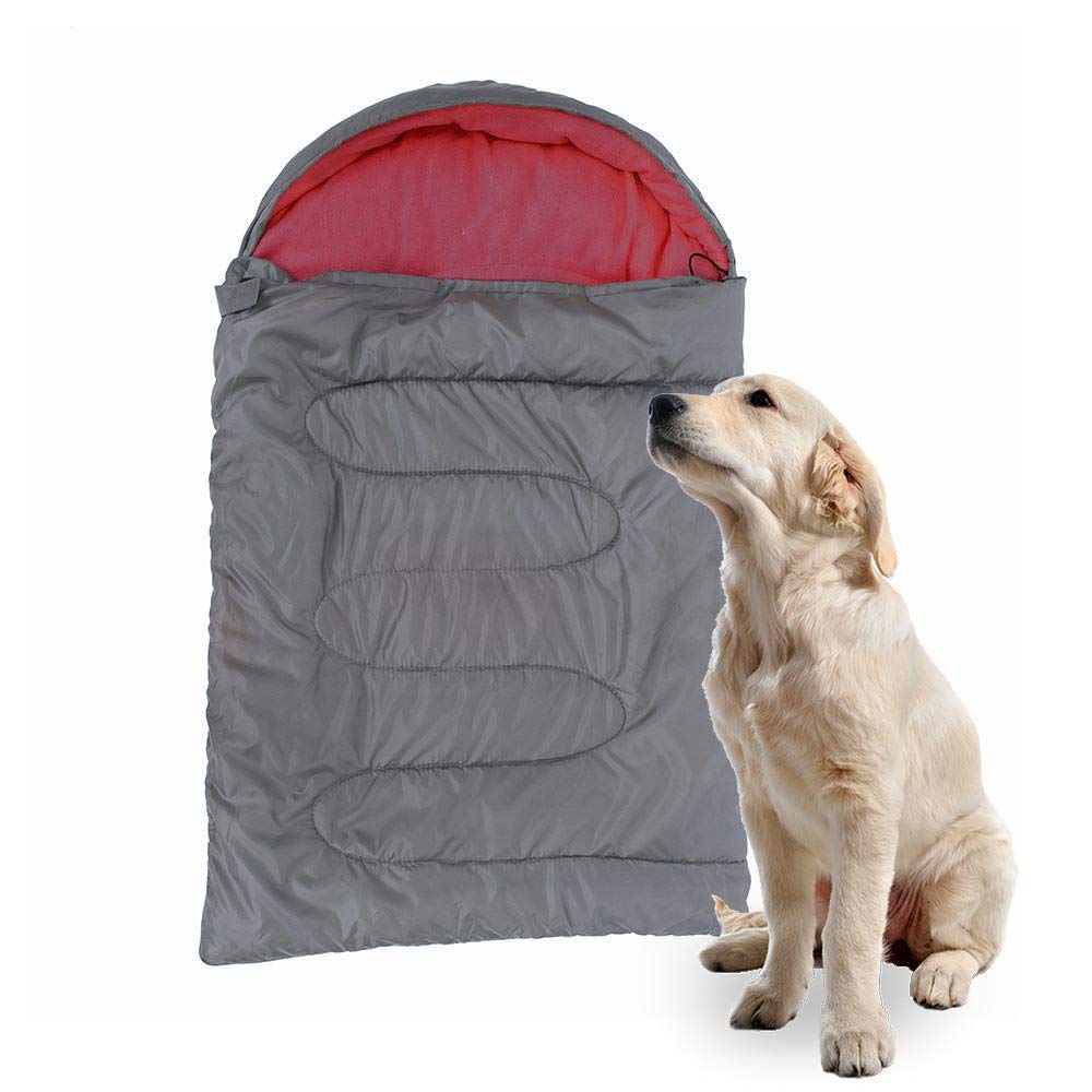 TEEPAO Großer Schlafsack für Hunde, wasserdichte Pet Outdoor Bett Weiche Zwinger Matte mit Tragbaren Aufbewahrungstasche für Reise Camping Wandern, Verschleißfest - 115 x 74cm
