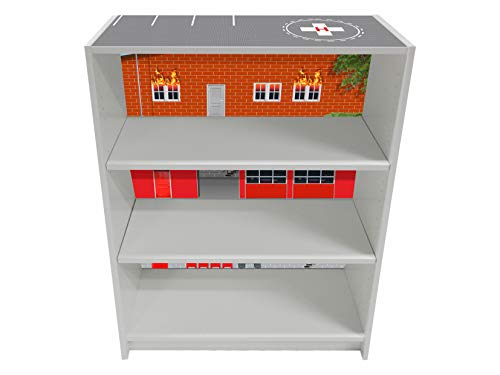 'Feuerwehr' Möbelfolie | BKB12 | Aufkleber passend für das große BILLY-Regal (106x80cm) von IKEA (Möbel nicht inklusive) | STIKKIPIX