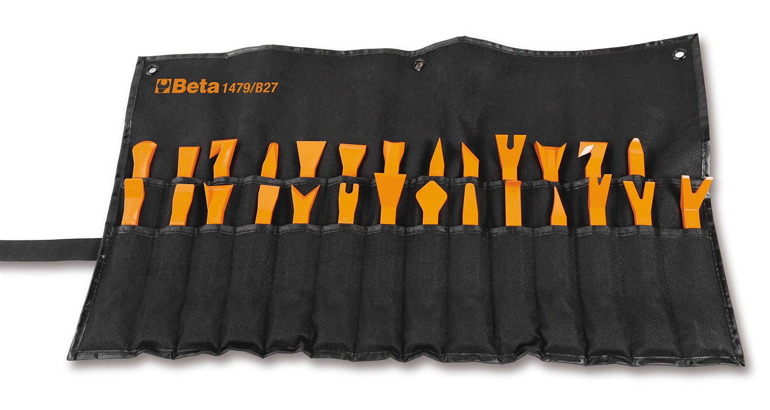 Beta 1479 / B27 Nylon-Werkzeuge für PEGs, Werkstatt Zubehör (Tool für Interventionen auf Kunststoffen & Dichtungen, 27 robuste Werkzeuge, Werkstattzubehör aus hochwertigem Material)