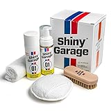 Shiny Garage Auto Innenraum Reiniger Set “Leather Kit Soft” - Effizient Lederpflege - Wirksam Polsterreiniger Leder - Kit Auto Zubehör Innenraum - Pflegeset