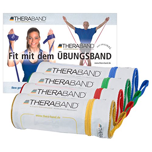 Thera-Band Taschen-Set je 1 x gelb, rot, grün, blau