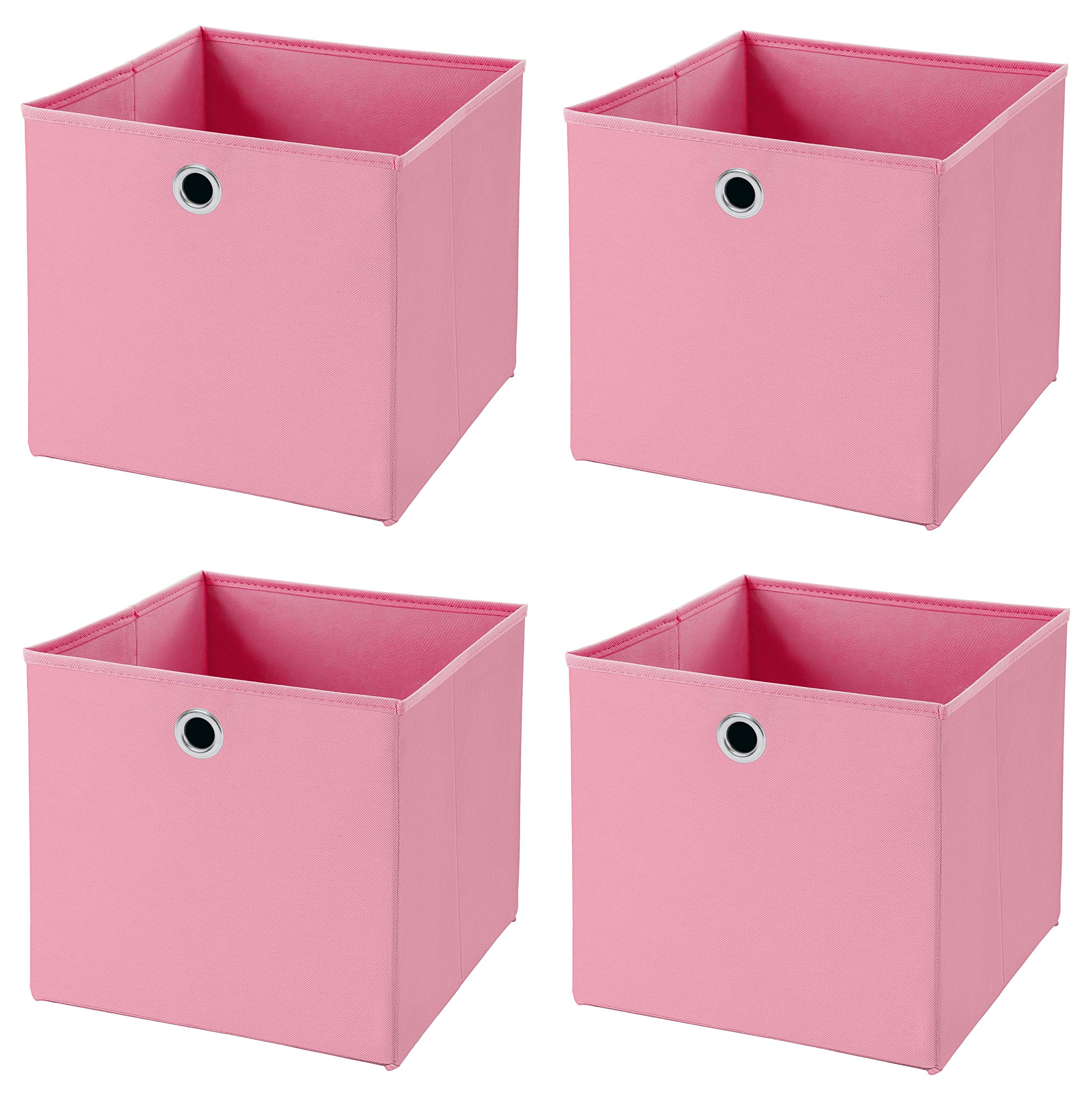 StickandShine 4er Set Rosa Faltbox 28 x 28 x 28 cm Aufbewahrungsbox faltbar