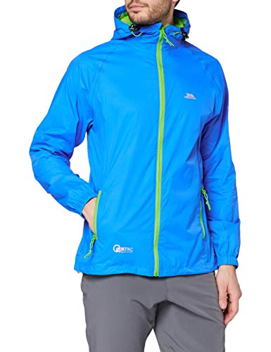 Trespass Unisex Erwachsene Qikpac Jacket Kompakt Zusammenrollbare Wasserdichte Regenjacke, Blau (Cobalt), S