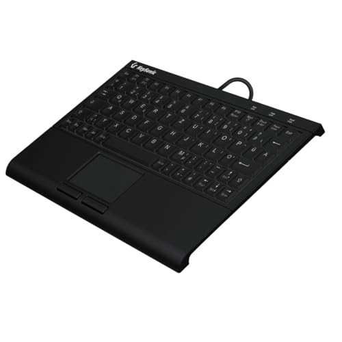 Super-Mini Tastatur, Hintergrundbeleuchtung, Touchpad, schwarz (KSK-3211ELU (DE))