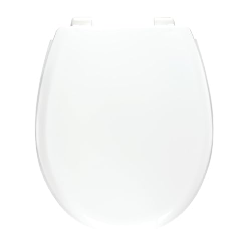 Wirquin, Weiß 20719017 WC-Sitz Neon Thermoplast U-Form mit Lock Kunststoffscharnieren