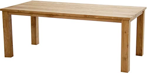 Ploß Loft-Tisch Laredo aus gebürstetem Teakholz, 200x100x75 cm