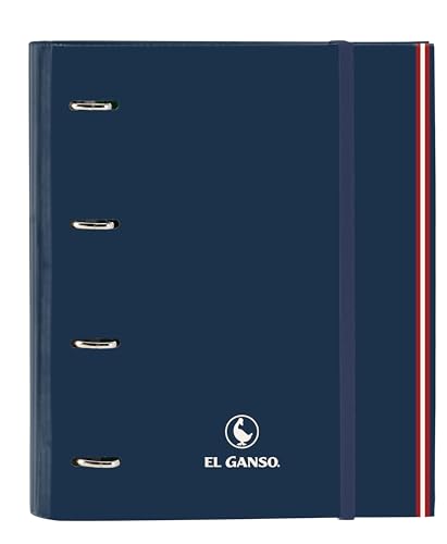 Safta EL Ganso Classic Ringbuch mit 4 Ringen, 35 cm, mit 100 Blatt A4, ideal für Kinder unterschiedlichen Alters, bequem und vielseitig, Qualität und Widerstandsfähigkeit, 27 x 3,5 x 32 cm,