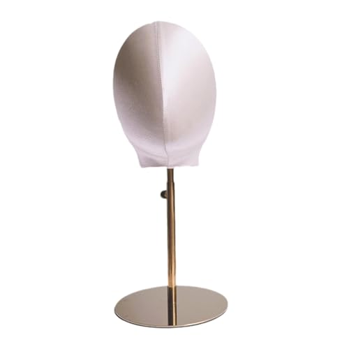 Amagogo Perücken-Display-Halter, Mannequin-Kopf-Modell, höhenverstellbar, vielseitig einsetzbar für Zuhause, Gold