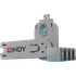 LINDY 40452 - USB-A-Port Schloss (1x Schlüssel, 4x Schlösser), blau