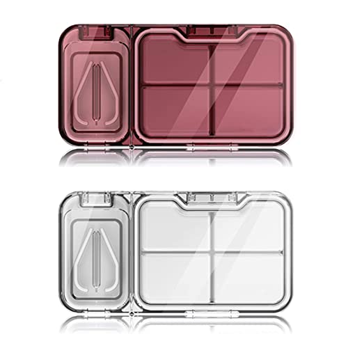 Pillendosen, staubdicht, versiegelte Mini-Box, 2er-Set, separates Design, tragbare Ausgabebox mit Medizin, Mehrzweck-Aufbewahrungsbox, kann als Schmuckaufbewahrung verwendet werden (Farbe: Blau