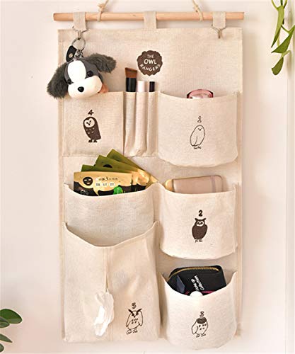 Hängender Organizer Wand Hängetasche mit 6 Taschen Aufbewahrungstasche für Kinderzimmer Badezimmer Schlafzimmer Büro