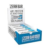 BioTechUSA Zero Bar Protein Snack - Zuckerarm & Laktosefrei | Knusprige Textur | Leckere Geschmacksrichtungen | Ideal für Diäten & Workouts, 20 * 50 g, Schokolade-Kokosnuss