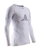 X-Bionic Herren Invent 4.0 Shirt Round Neck Long Sleeves Men, White/Black, S