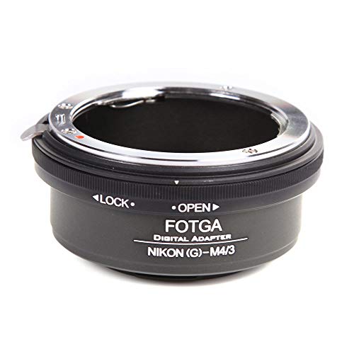 FOTGA Objektivadapter für Nikon G-Objektiv an Panasonic Olympus Micro 4/3 Camera Pen E-PL6 E-PL7 E-PL8 E-PL9 E-M OM-D E-M5 E-M10 Mark II III Lumix GH4 GH5 GH5s