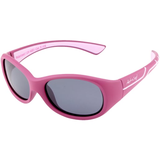 ActiveSol Kids @School Sport-Sonnenbrille | Mädchen und Jungen | 100% UV 400 Schutz | polarisiert | unzerstörbar aus flexiblem Gummi | 5-10 Jahre | nur 22 Gramm (Beere/Flieder)