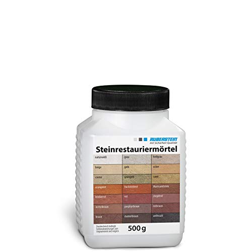 Orig. Ruberstein Steinrestauriermörtel/Mörtel für Sandstein 0,5 kg (backsteinrot)