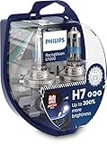 Philips Halogen RacingVision GT200 H7 Scheinwerferlampe +200%, Doppelset 12972RGTS2 Twin box, Silber