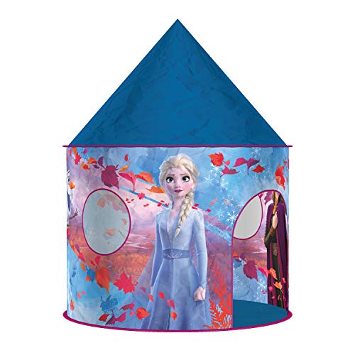 John 75118A Disney My Starlight Palace Spielzelt Die Eiskönigin Frozen 2 mit drehendem Disco Licht, blau