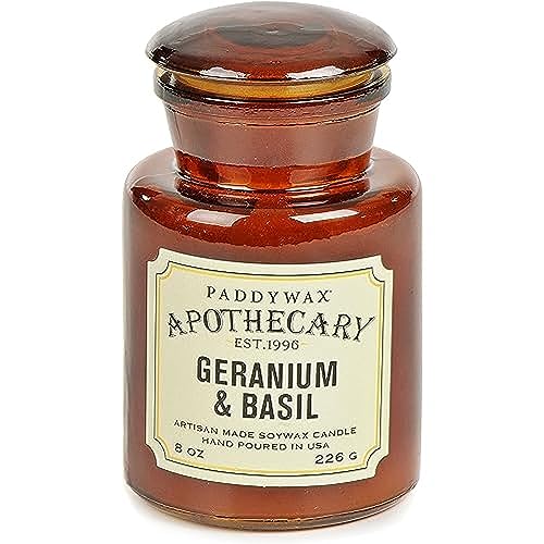 Paddywax Apothecary Collection, Jar Kerze, Meersalz/Salbei, 237 ml, Geranium/Basil, 227 g