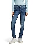 G-STAR RAW Damen Lynn Mid Waist Skinny Jeans, Blau (medium aged 60885-6550-071), 34W / 32L