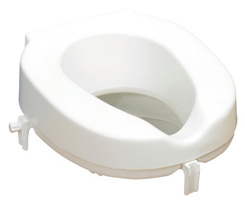 Homecraft Taunton Raised Toilet Seat, 10 cm (4 in.), Limited Mobility, Bathroom Independance, Forward Sloping, 152 kg Support, Lowering & Raising Toilet Seat Assist (Eligible for VAT relief in the UK)