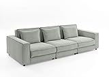 Atlantic Home Collection 3-Sitzer Sofa-Modul Valan mit Armlehnen, Grau, Breite x Tiefe x Höhe: 279 x 126 x 83 cm