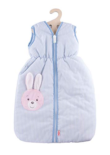 Heless 2993 - Schlafsack für Puppen, mit Bären- oder Hasenapplikation, Reißverschluss, kuschelweich, in zwei Farben (sortiert), Größe 35 - 50 cm