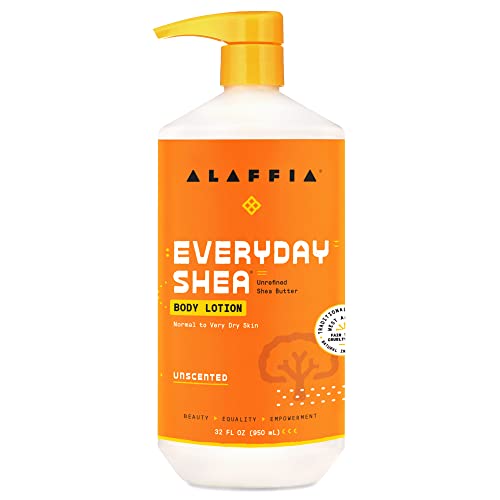 Alaffia Body Lotion, uncented, ohne Duft (950 ml) - Everyday Shea vegan bio Körperfluid