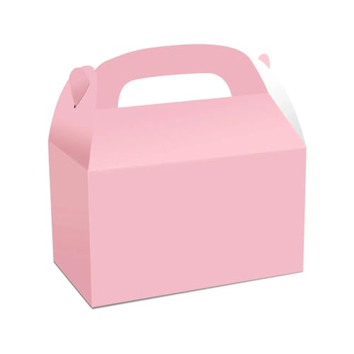 Tragbare Geschenkbox for Hochzeit, Geburtstag, Willkommensparty, Geschenkverpackung, kreative Lunchbox, Süßigkeiten (Color : Pink, Size : 50PCS_16X9.5X9.5CM)