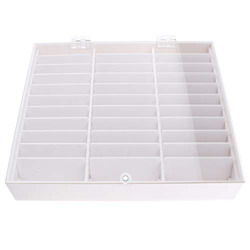 Nagel Aufbewahrungsbox Einstellbar Nagel Farbkarten Display Box zur Präsentation und Aufbewahrung von Nagelspitzen - Weiß