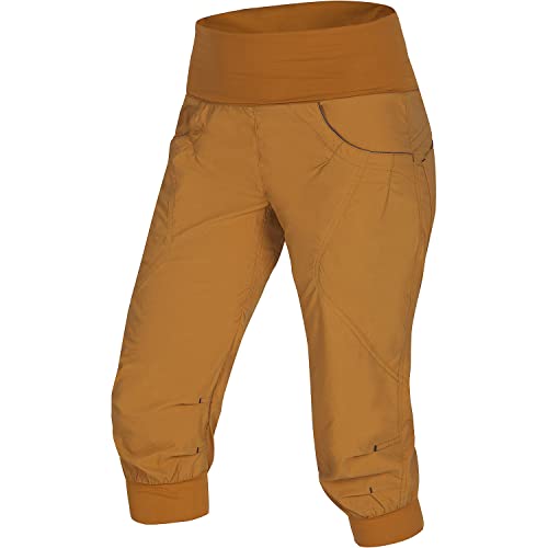 Ocun W Noya Shorts Braun-Orange - Leichte komfortable Damen 3/4 Klettershorts, Größe XXS - Farbe Bishop Brown