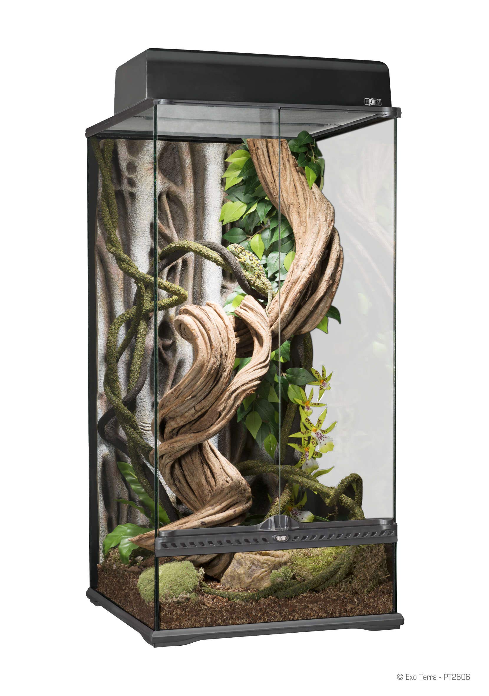 Exo terra Natürliches Terrarium für Reptilien/Amphibien 45 x 45 x 90 cm