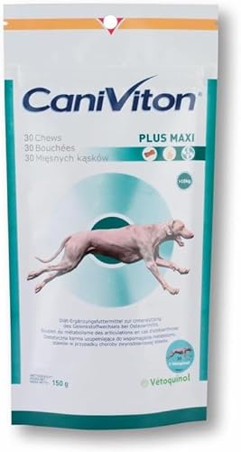 Vetoquinol - Caniviton Plus Maxi Diät- Ergänzungsfuttermittel für Hunde 30 Chews, 1er Pack (1 x 0.18 kilograms)