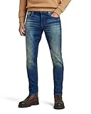 G-STAR RAW Herren 3301 Slim Jeans, Blau (worker blue faded 51001-A088-A888), 35W / 30L