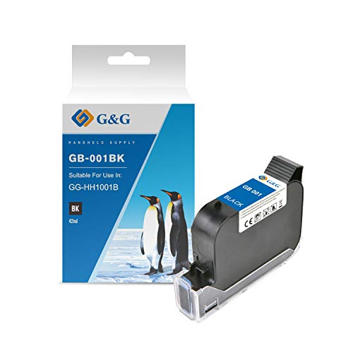 G&G Druckerpatrone GB-001B schwarz permanent, Handheld-Beschriftungsdrucker GG-HH1001B (schwarz)