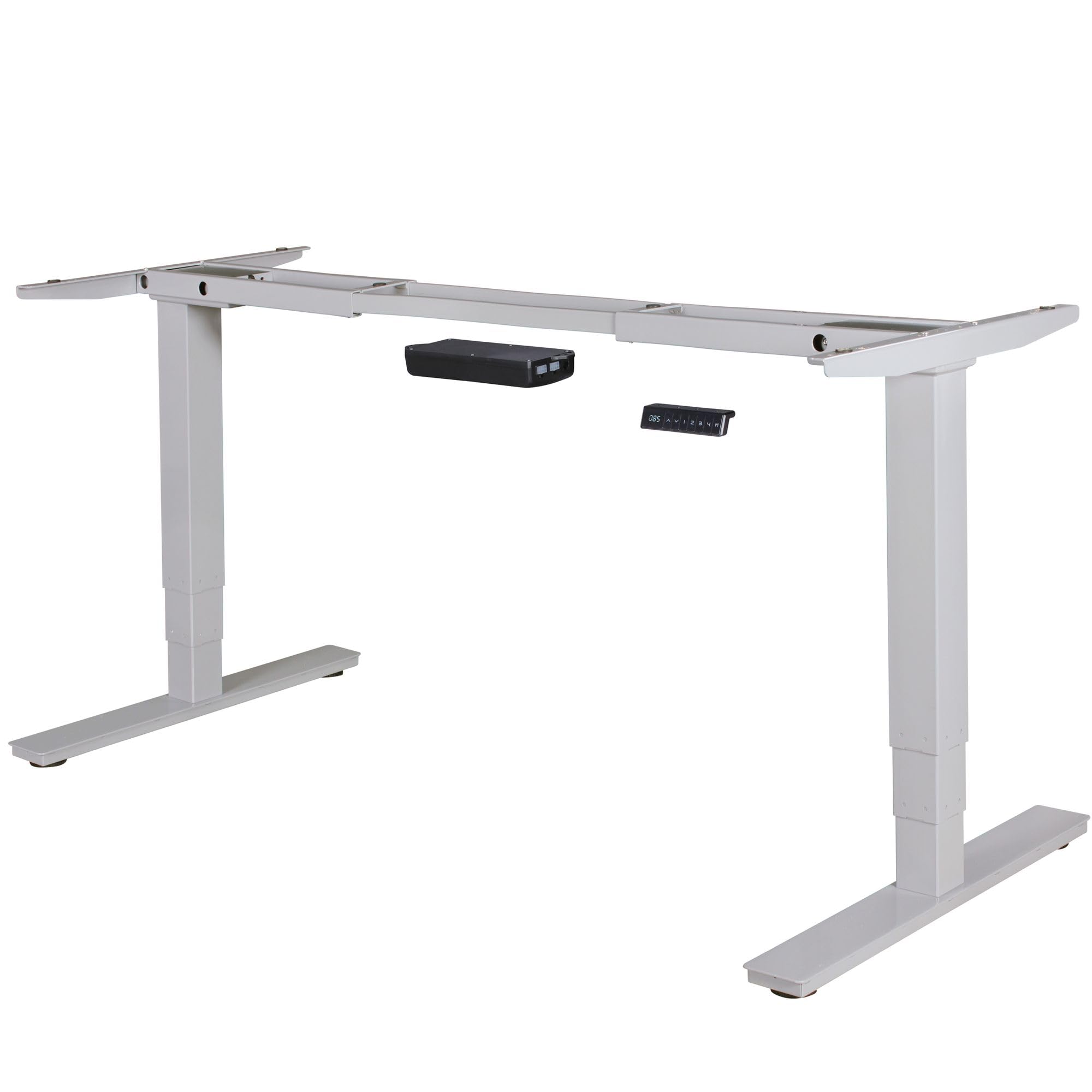 Amstyle Höhenverstellbares Tischgestell, Metall, Silber, 105x63x70 cm
