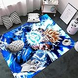 ZENCIX Anime-Teppich, rutschfest, weich, verdickt, Verriegelungskante, groß, 3D-Druck, Cartoon-Matten, Teppich für Schlafzimmer, Wohnzimmer, 100 x 160 cm, 20