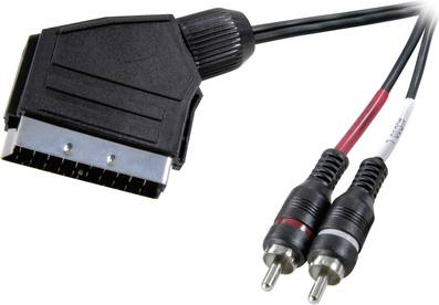 SpeaKa Professional SP-7870676 Audio-Kabel 2 m SCART 2 x RCA Schwarz (SP-7870676)