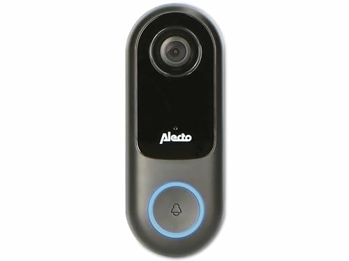 Alecto SMART-RING20 WLAN Video Türklingel mit Kamera - einfach via WLAN verbinden - 2-Wege-Audio - Pushberichte - SD-Karte - IR-Nachtsicht - IP54 - schwarz