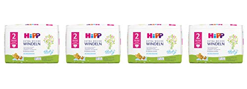 HiPP Babysanft Windeln Mini Größe 2 im 2-Wochen-Pack (124 Windeln)