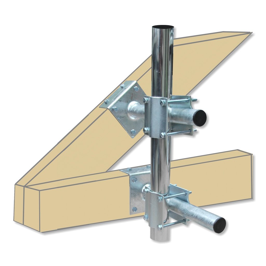 A.S.SAT 51020 Dachmastmontageset für Mastrohre bis 60mm verzinkt