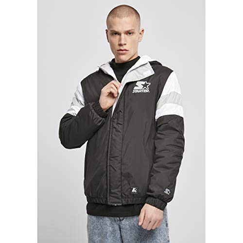 STARTER BLACK LABEL Herren Starter Supporter Jacket Jacke, Black/lightasphalt/White, M