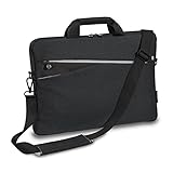 Pedea - Laptoptasche *Fashion* Notebook-Tasche bis 17,3 Zoll - Laptop Umhängetasche mit Schultergurt - Laptophülle schwarz - Notebooktasche für Damen & Herren