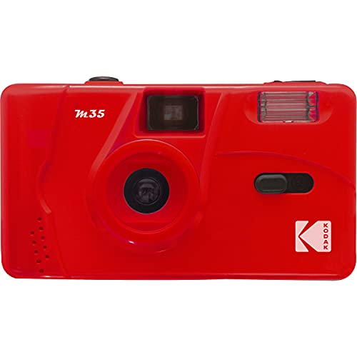 Kodak M35 35-mm-Filmkamera (Flame Scarlet) – fokusfrei, wiederverwendbar, integrierter Blitz, einfach zu bedienen