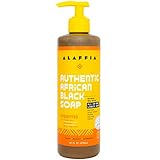 Authentic African Black Soap, ohne Duft, 16 Flüssigunzen (475 ml) - Alaffia