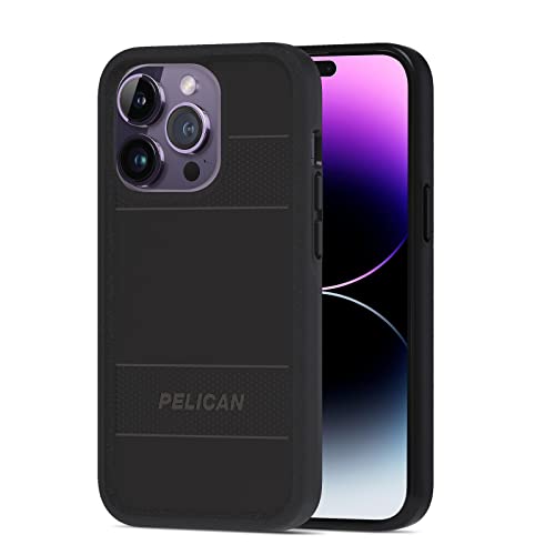 Pelican Protector Series – iPhone 14 Pro Hülle 6,1 Zoll [kompatibel mit MagSafe] magnetische Handyhülle mit Anti-Kratz-Technologie [4,1 m MIL-Grade Fallschutz] Schutzhülle für iPhone 14 Pro – Schwarz