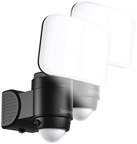 Luminea Außenleuchten: 2X Kabelloser LED-Außenstrahler mit PIR-Bewegungsmelder, 300 lm, IP44 (LED Strahler mit Bewegungsmelder)