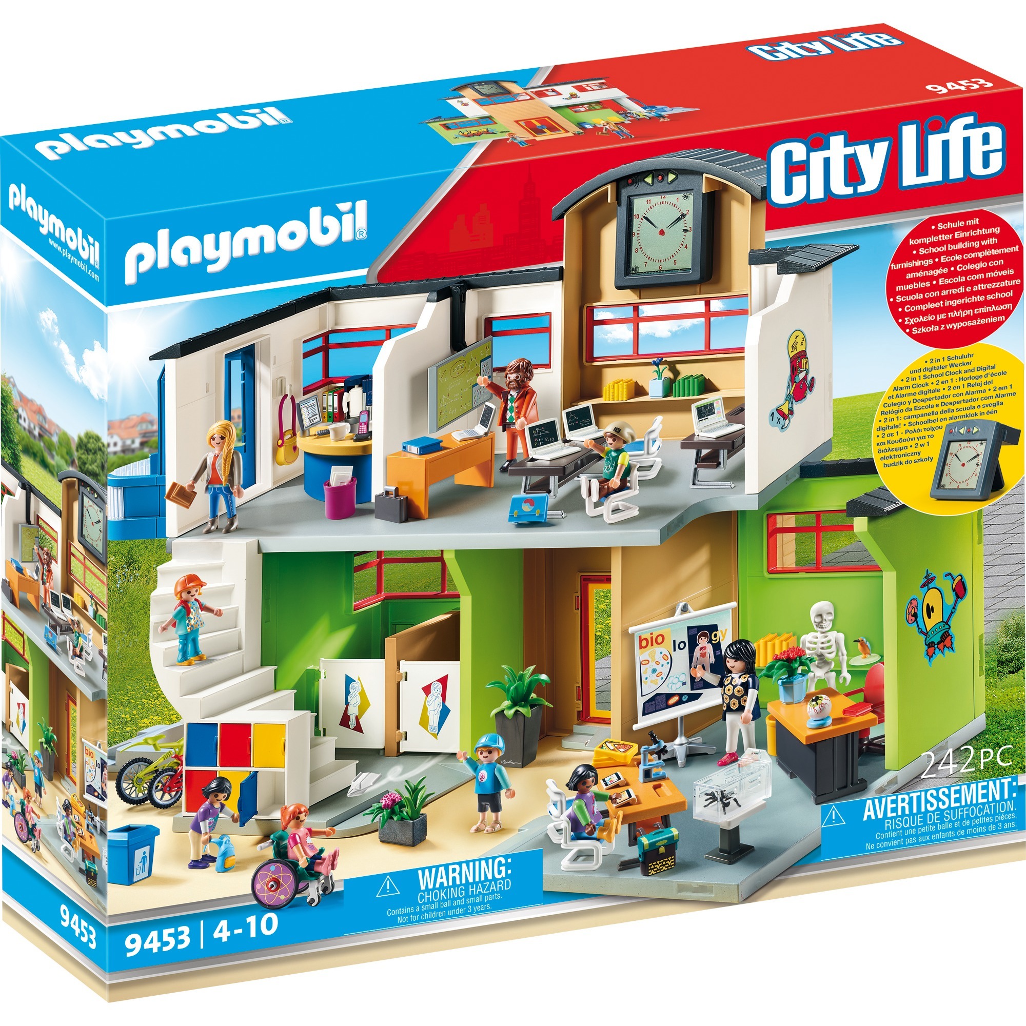 Playmobil Konstruktions-Spielset "Schulhaus Große Schule mit Einrichtung (9453)"