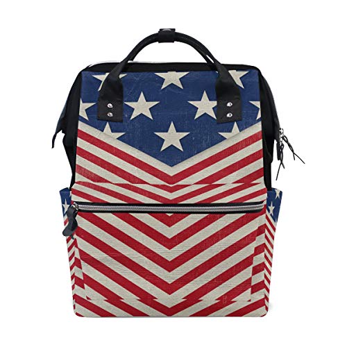 FANTAZIO Mummy Bag Rucksack Patriotische Designs Schultasche